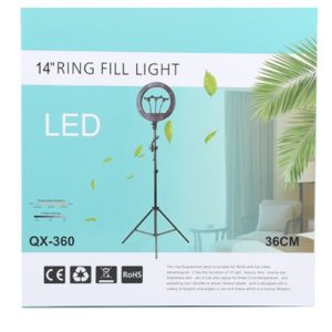QX-360 14-Inch LED Ring Fill Light Kit with Tripod Stand (36cm)