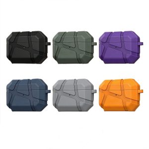 Cyberpunk Fracture Geometric Armor Case for AirPods Pro