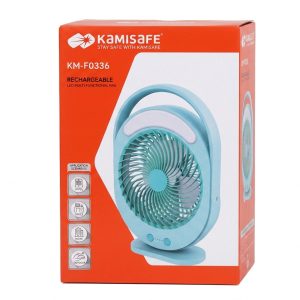 Kamisafe KM-F0336 Rechargeable LED Multi-Functional Desk Fan