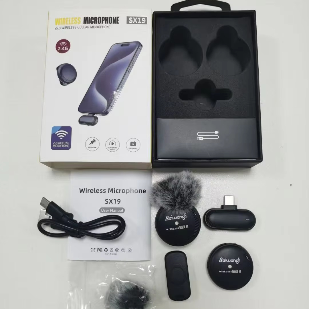 Generic SX19 3-in-1 Dual Wireless Lavalier Microphone System - Image 2