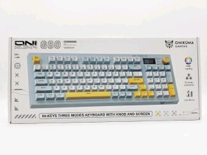 ONIKUMA G80 94-Keys Three Modes Wireless Keyboard with Knob and Screen(Gaming Keyboard)