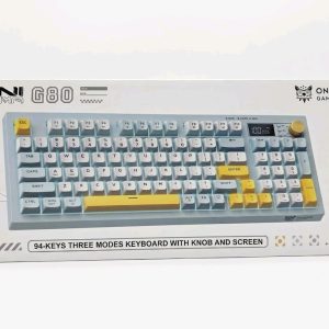 ONIKUMA G80 94-Keys Three Modes Wireless Keyboard with Knob and Screen(Gaming Keyboard)