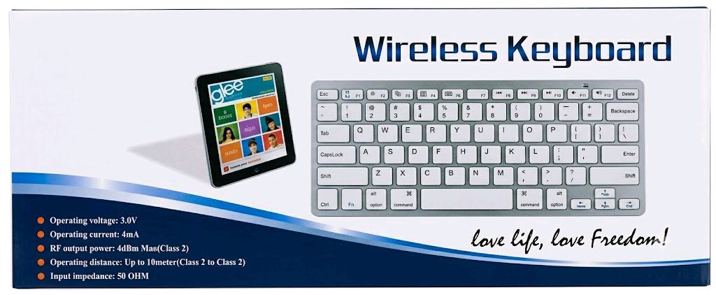 Love Life, Love Freedom Bluetooth Wireless Keyboard