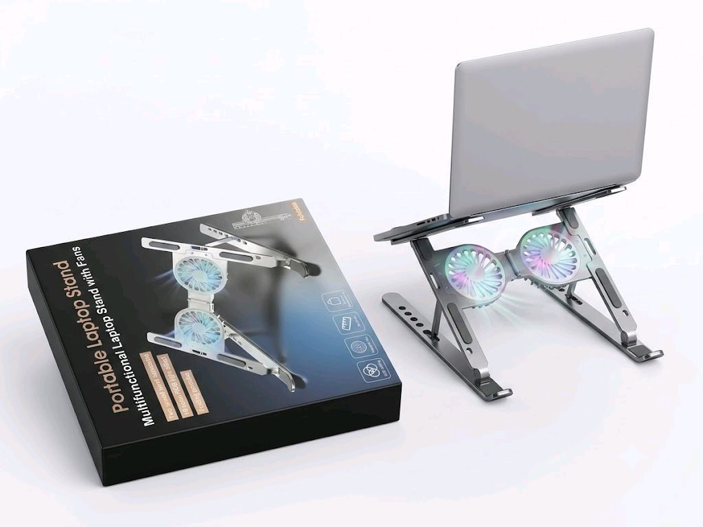 Portable Multifunctional Laptop Stand with RGB Fans