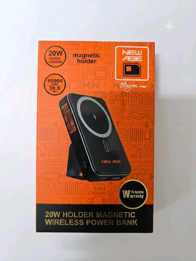 New Age 20W Holder Magnetic Wireless Power Bank 10000mAh