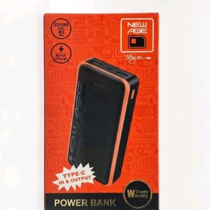 New Age 22500mAh Power Bank (Type-C In & Output)