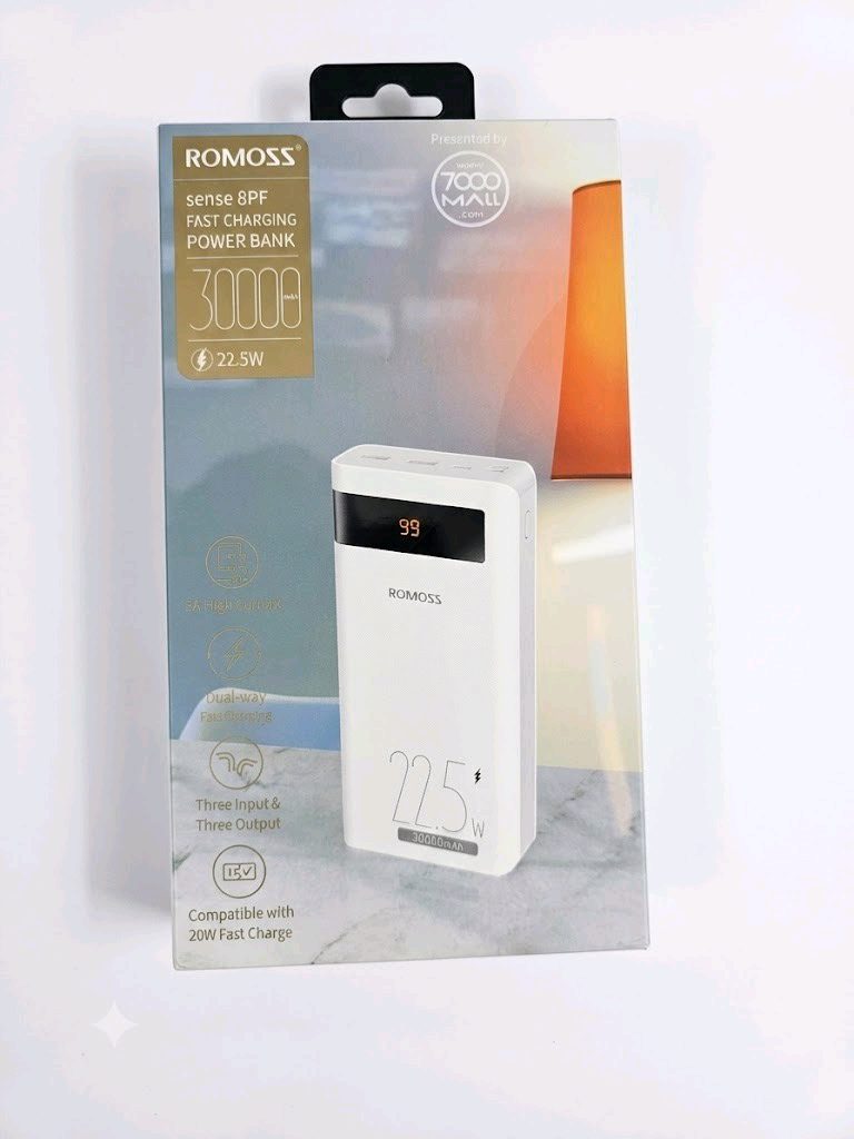ROMOSS Sense 8PF 30000mAh 22.5W Fast Charging Power Bank