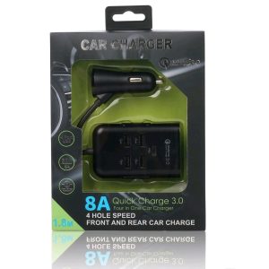 Qualcomm Quick Charge 3.0 4-Port Front & Rear Car Charger (8A / 35W)