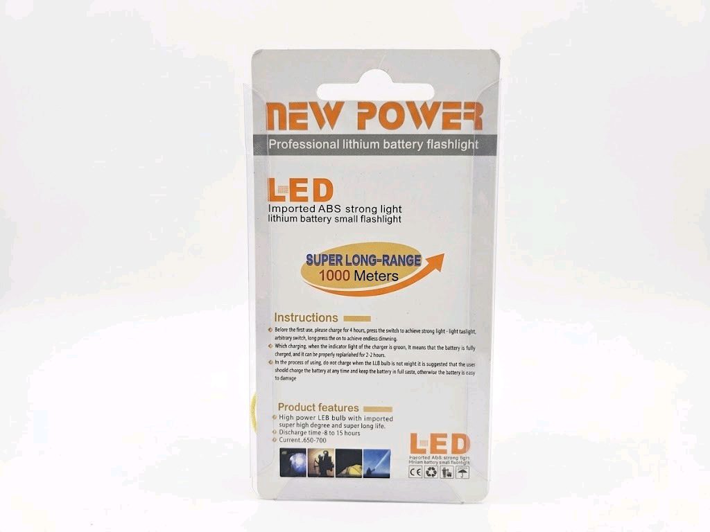 New Power Professional Lithium Battery LED Flashlight (Model 5802) - Image 2