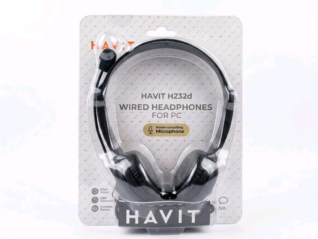 HAVIT H232d USB Wired On-Ear Headset with Microphone