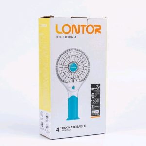LONTOR CTL-CF087-4 Rechargeable 4-Inch Mini Fan
