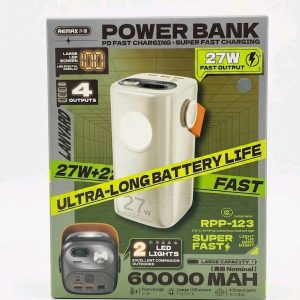 REMAX Gutitan Series RPP-123 60000mAh 27W Fast Charging Power Bank