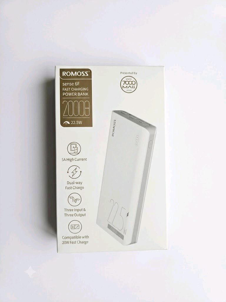 ROMOSS Sense 6F 20000mAh 22.5W Fast Charging Power Bank