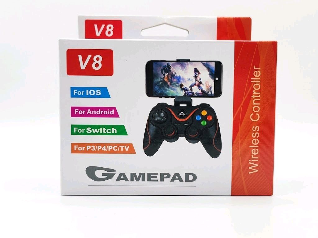 V8 Wireless Gamepad Controller with Phone Holder