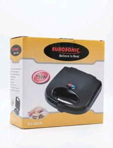 Eurosonic ES-8008 750W 2-Slice Bread Toaster and Sandwich Maker