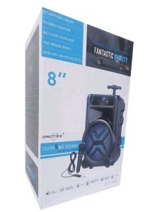 Greatnice GTS-1630 8 Inch Wireless Trolley Speaker with Wired Microphone