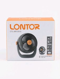 Lontor CTL-MF035-6 6 Inch Rechargeable Mini Fan