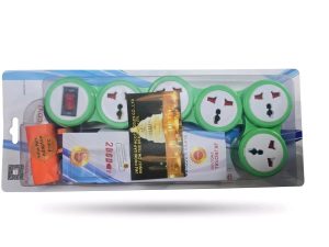 JKJ Royal England Green Multi-Way Power Extension Socket with USB Ports