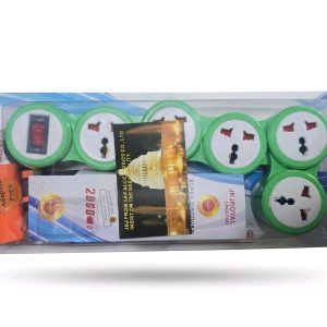 JKJ Royal England Green Multi-Way Power Extension Socket with USB Ports