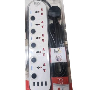EX Euromax NO-2038U 6 Way Extension Socket with 4 USB Ports (Brand/Model Unconfirmed Online)