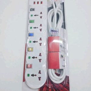 VOT-AX Senior Electrical 6 Way Extension Socket with 3 USB Ports, 2400W (Brand/Model Unconfirmed Online)