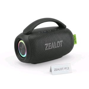 Zealot P12 Portable Bluetooth Boombox Speaker, 60W, RGB Light