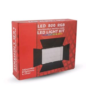 LED 800 RGB Varicolor Professional Photo & Video LED Light Kit
