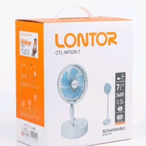 Lontor CTL-MF028-7 7 Inch Rechargeable Standing and Table Fan