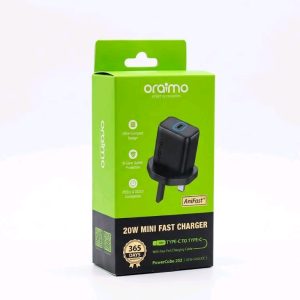Oraimo PowerCube 202 20W Mini Fast Charger with Type-C to Type-C Cable
