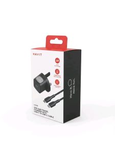 Havit UC233 33W GaN Travel Charger with USB-C to USB-C Cable