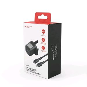 Havit UC233 33W GaN Travel Charger with USB-C to USB-C Cable